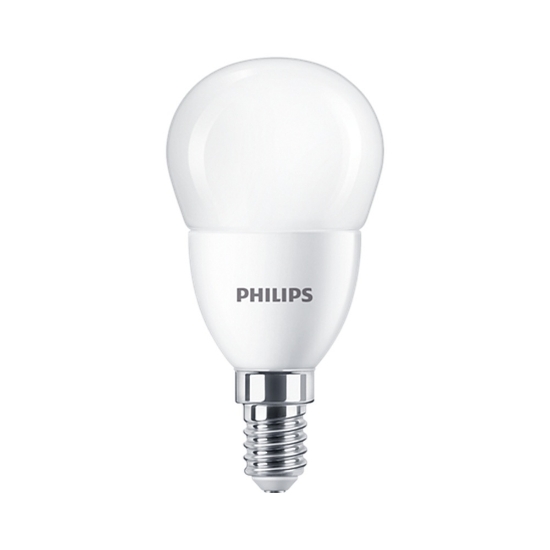 Imagine Bec LED sferic P48 7W E14 827, Corepro Philips