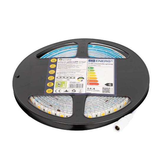Imagine Bandă LED 24V 60 LED/m 14.4W/m 3000K IP65 Rolă 5m - ERSTE