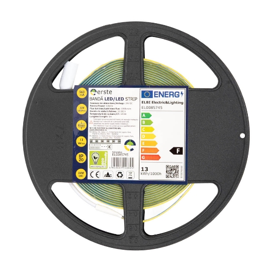 Imagine Bandă LED 24V COB 13W/m 6400K IP20 Rolă 5m - ERSTE