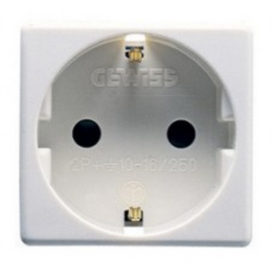 Imagine Priză Schuko 2M 16A alb System – GEWISS | GW20265