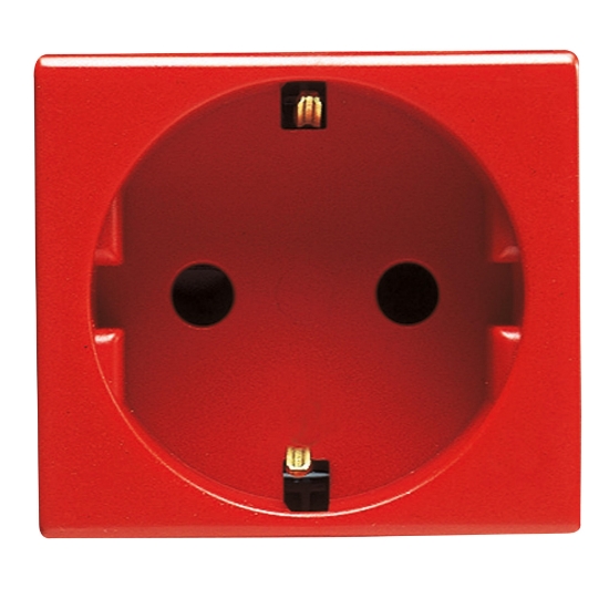 Imagine Priză Schuko 2M 16A roșu System – GEWISS | GW20297