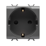 Imagine Priză Schuko 2M 16A negru Chorus – GEWISS | GW12241