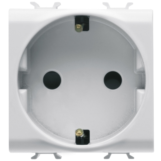 Imagine Priză Schuko 2M 16A alb Chorus – GEWISS | GW10241