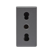 Imagine Priză 1M 2P+E 16A negru System – GEWISS | GW21203