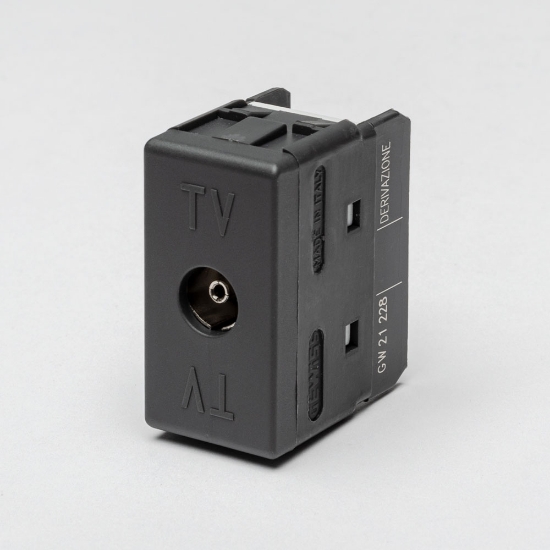 Imagine Priză TV capăt 1M negru System – GEWISS | GW21228