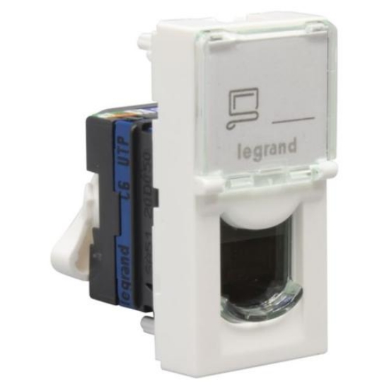 Imagine Priză date UTP Cat.6 1M alb Mosaic – LEGRAND | 076561