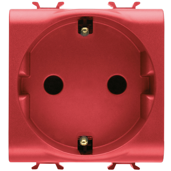 Imagine Priză Schuko 2M 16A roșu Chorus – GEWISS | GW10251