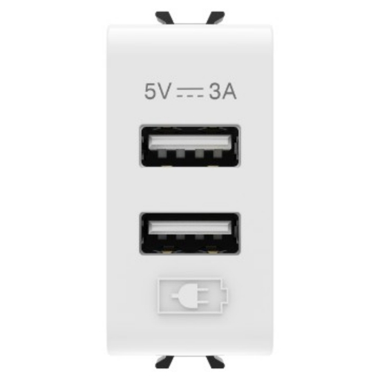Imagine Priză 2xUSB 3A 1M alb Chorus – GEWISS | GW10447