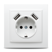 Imagine Priză USB 2.1A alb Racer - NOVELITE | 1301.200