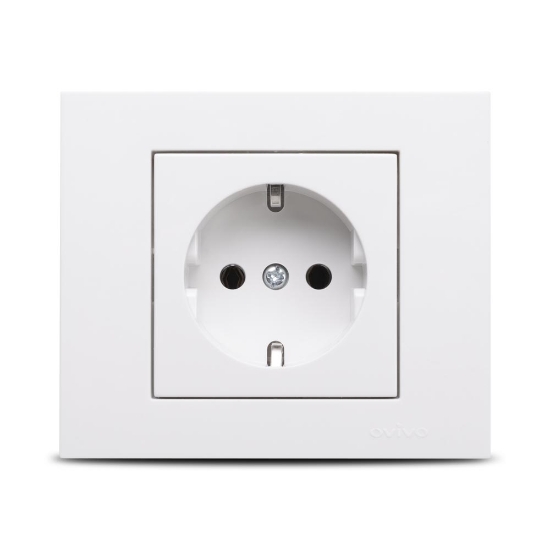 Imagine Priză Schuko 16A alb Grano - OVIVO | 400-010300-217