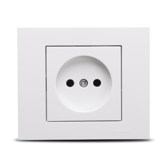 Imagine Priză fără contact de protecție 16A alb Grano - OVIVO | 400-010300-215