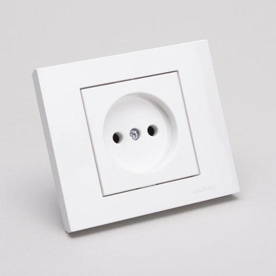 Imagine Priză fără contact de protecție 16A alb Grano - OVIVO | 400-010300-215
