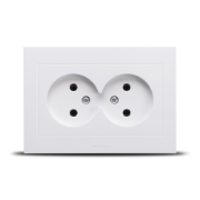 Imagine Priză dublă Schuko 16A alb Grano - OVIVO | 400-010300-908