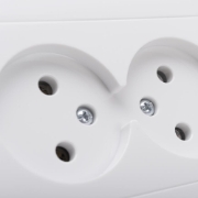 Imagine Priză dublă Schuko 16A alb Grano - OVIVO | 400-010300-908