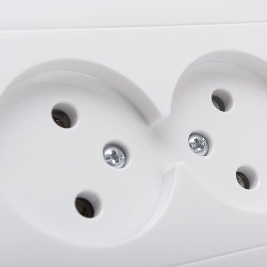 Imagine Priză dublă Schuko 16A alb Grano - OVIVO | 400-010300-908