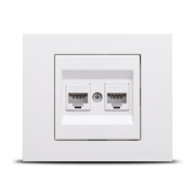 Imagine Priză date RJ45 Cat6 alb Grano - OVIVO | 400-010300-230