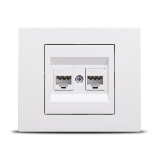 Imagine Priză date RJ45 Cat6 alb Grano - OVIVO | 400-010300-230