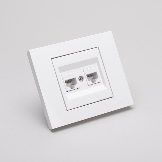 Imagine Priză date RJ45 Cat6 alb Grano - OVIVO | 400-010300-230