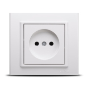 Imagine Priză fără contact de protecție 16A alb Mina - OVIVO | 401-010300-215