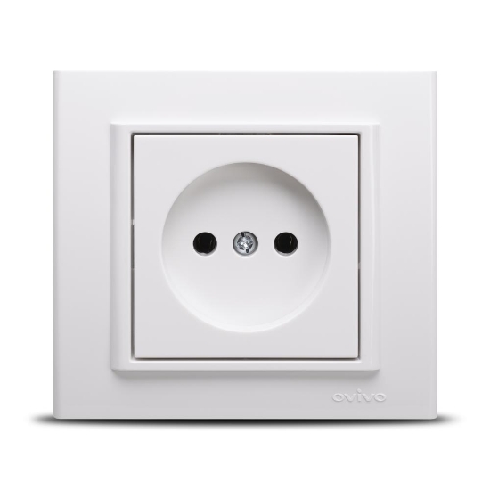 Imagine Priză fără contact de protecție 16A alb Mina - OVIVO | 401-010300-215