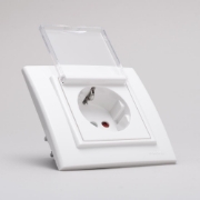 Imagine Priză Schuko cu capac 16A alb Mina - OVIVO | 401-010300-243