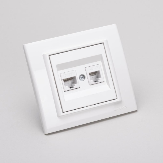 Imagine Priză date RJ45 Cat6 alb Mina - OVIVO | 401-010300-234