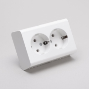 Imagine Priză dublă Schuko 16A alb Nivo - OVIVO | 402-010000-907