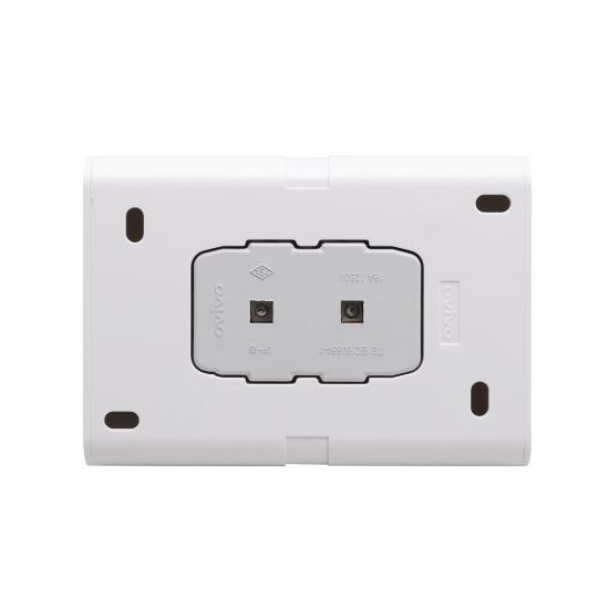 Imagine Priză dublă Schuko 16A alb Nivo - OVIVO | 402-010000-907