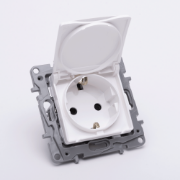 Imagine Priză Schuko cu capac 16A alb Salbei - LEGRAND