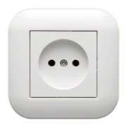 Imagine Priză fără contact de protecție 16A alb Loft - OVIVO | 404-010301-215