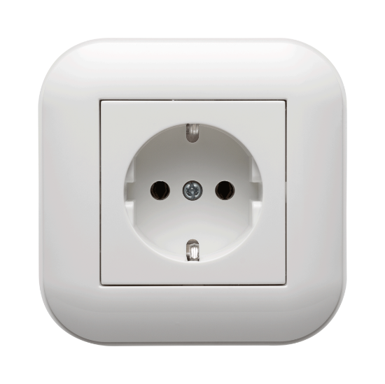 Imagine Priză Schuko 16A alb Loft - OVIVO | 404-010301-217