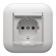 Imagine Priză Schuko cu capac 16A alb Loft - OVIVO | 404-010301-243