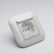 Imagine Priză Schuko cu capac 16A alb Loft - OVIVO | 404-010301-243