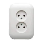 Imagine Priză dublă Schuko 16A alb Loft - OVIVO | 404-010301-908