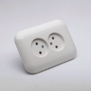 Imagine Priză dublă Schuko 16A alb Loft - OVIVO | 404-010301-908