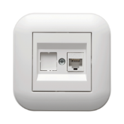 Imagine Priză date RJ45 Cat6 alb Loft - OVIVO | 404-010301-229