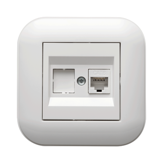 Imagine Priză date RJ45 Cat6 alb Loft - OVIVO | 404-010301-229