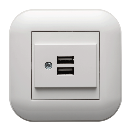 Imagine Priză USB alb Loft - OVIVO | 404-010301-247