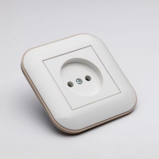 Imagine Priză fără contact de protecție 16A alb/Kraft Loft - OVIVO | 404-010306-215