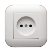 Imagine Priză fără contact de protecție 16A alb/Kraft Loft - OVIVO | 404-010306-215