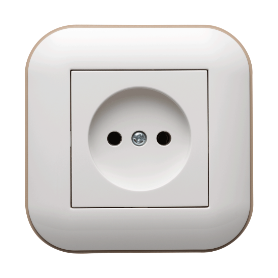 Imagine Priză fără contact de protecție 16A alb/Kraft Loft - OVIVO | 404-010306-215