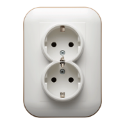Imagine Priză dublă Schuko 16A alb/Kraft Loft - OVIVO | 404-010306-907