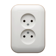 Imagine Priză dublă Schuko 16A alb/Kraft Loft - OVIVO | 404-010306-908