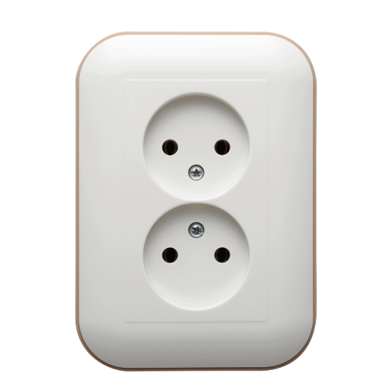 Imagine Priză dublă Schuko 16A alb/Kraft Loft - OVIVO | 404-010306-908