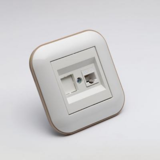 Imagine Priză date RJ45 Cat6 alb/Kraft Loft - OVIVO | 404-010306-229