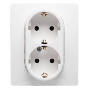 Imagine Priză dublă Schuko 16A alb Niloe - LEGRAND