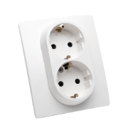 Imagine Priză dublă Schuko 16A alb Niloe - LEGRAND
