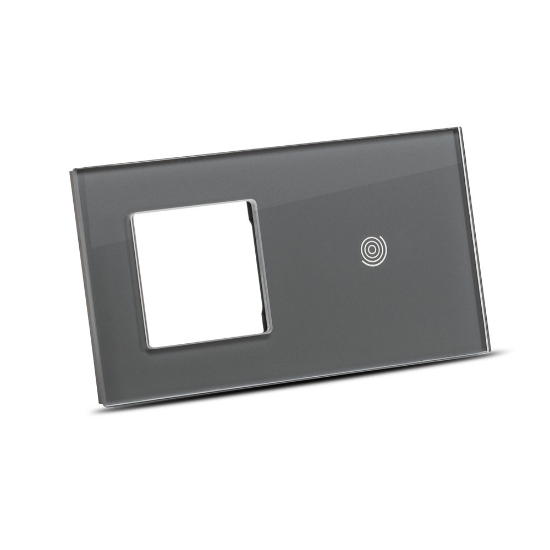 Imagine Ramă 2 posturi touch - gri Pulsar Touch NS - PULSAR