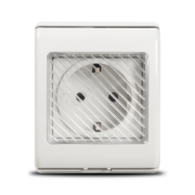 Imagine Priză Schuko aplicată 16A IP55 gri PT IP55 - TOTAL GREEN | 1204.101
