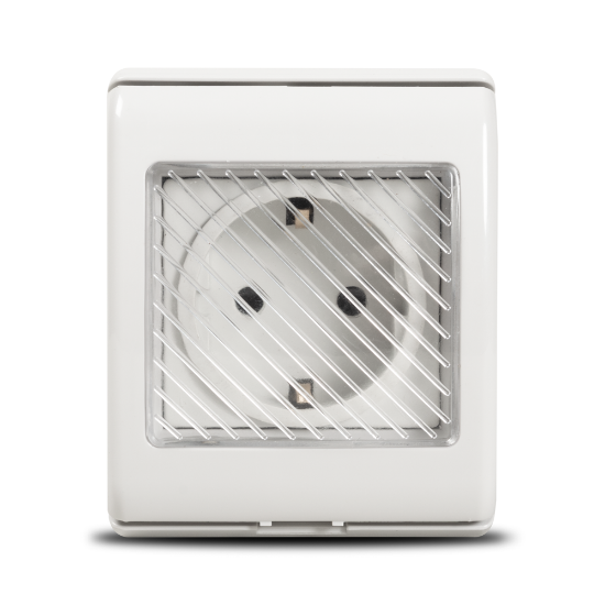Imagine Priză Schuko aplicată 16A IP55 gri PT IP55 - TOTAL GREEN | 1204.101